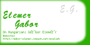 elemer gabor business card